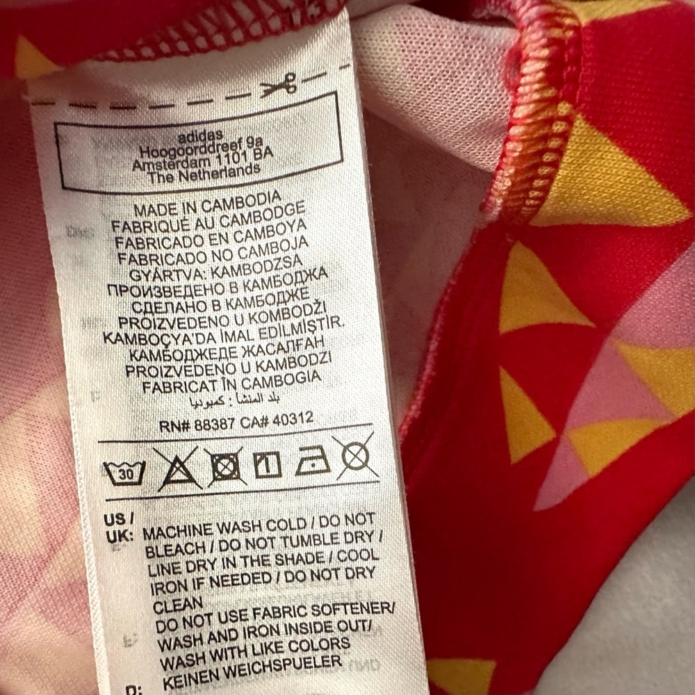 ADIDAS FARM RIO HOODIE Pullover Bold Orange Red Yellow Cropped Kid XL Sweatshirt - Picture 6 of 7